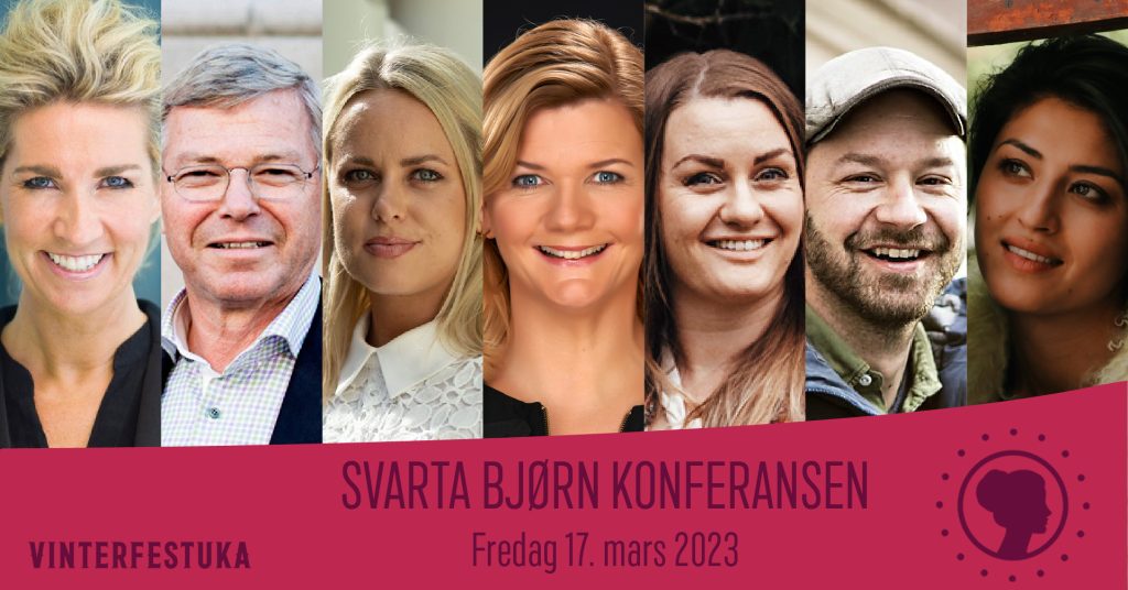 Portrettbilder av foredragsholdere på Svarta Bjørn Konferansen 2023